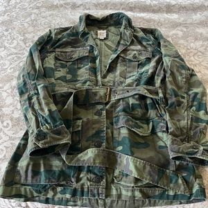 GAP Oversized Camo Jacket with belt